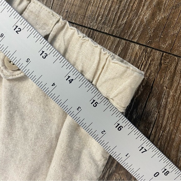 LIZ CLAIBORNE Capri Pants Women Size 1P Beige 100% Linen LIVVY Mid Rise - Picture 6 of 8